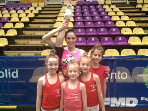 Nuestras benjaminas con Carolina Rodriguez en el entrenamiento!!